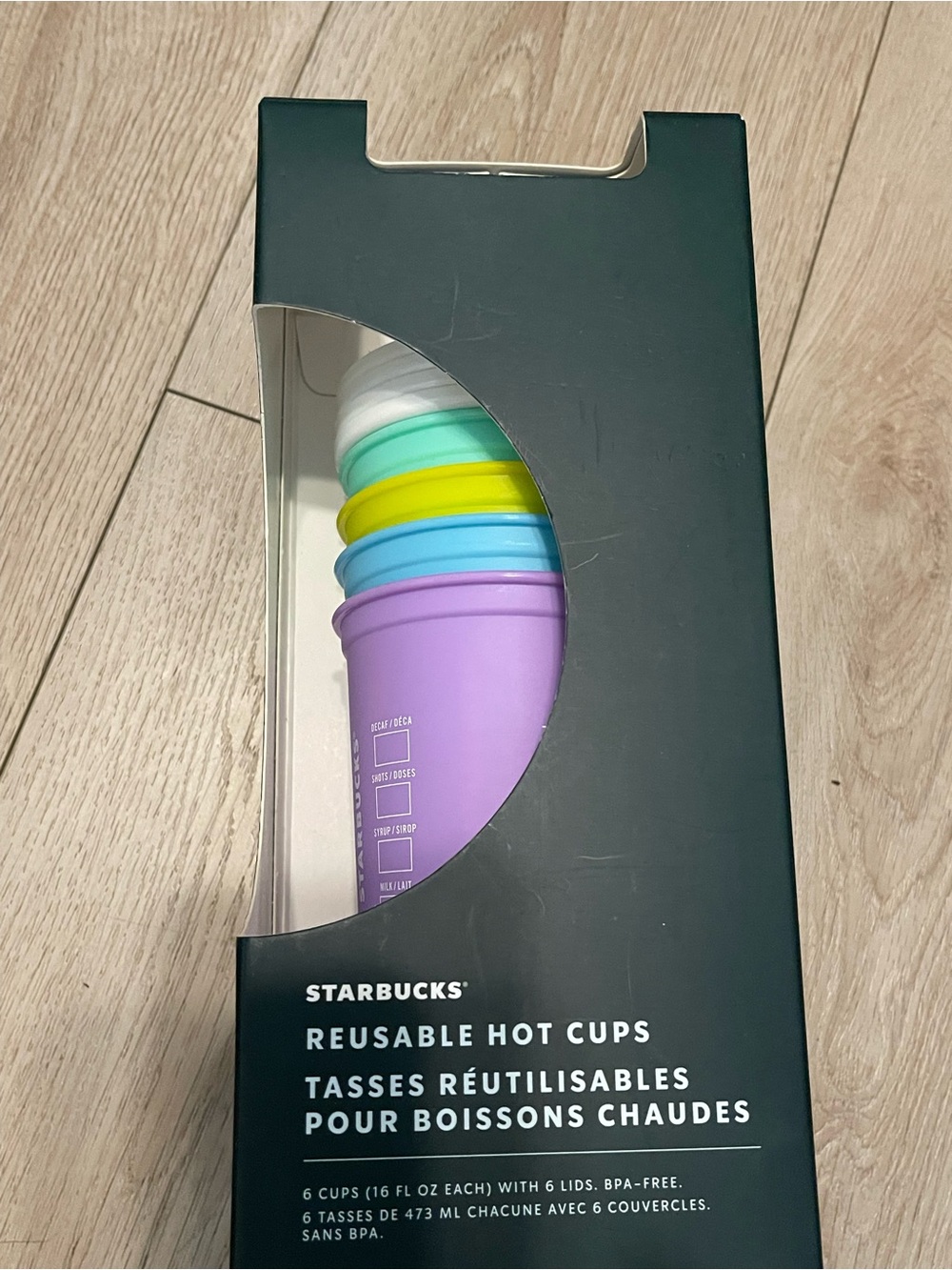 Starbucks Reusable Hot Cups - Pastel Purple, Blue, Yellow, Mint, White